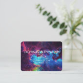 Farbenfrohe Galaxie Hochzeiten Platzkarten (Stehend Vorderseite)
