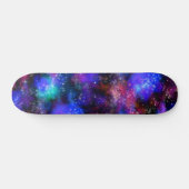 Farbenfrohe Galaxie Kosmischer Raum Skateboard (Horizontal)