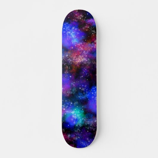 Farbenfrohe Galaxie Kosmischer Raum Skateboard (Vorne)