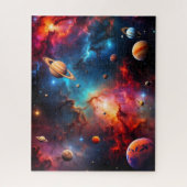 farbenfrohe Galaxie mit Sternen und Nebel Puzzle (Vertikal)