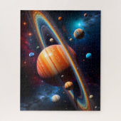 farbenfrohe Galaxie mit Sternen und Nebel Puzzle (Vertikal)