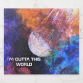 Farbenfrohe Galaxie-Raumgestaltung Cool Bierflaschenetikett (Einzelnes Label)