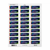 Farbenfrohe Galaxie-Rücksendeadressen-Aufkleber (Vorne)