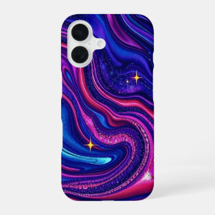 Farbenfrohe Galaxie wirbeln iPhone 16 Gehäuse Hülle