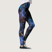 Farbenfrohe Galaxien, Sterne und Planeten im Nacht Leggings (Rechts)