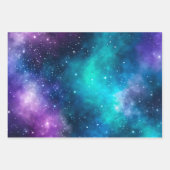 Farbenfrohe Galaxy Art Wrapping Paper Sheets Geschenkpapier Set (Vorderseite 2)