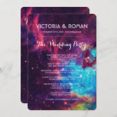 Farbenfrohe Galaxy-Hochzeitsprogramme Programm (Vorne/Hinten)