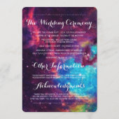 Farbenfrohe Galaxy-Hochzeitsprogramme Programm (Rückseite)