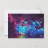 Farbenfrohe Galaxy Wedding RSVP Cards Karte (Rückseite)
