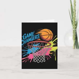 Farbenfrohe Game Changers Basketball Tie Dye Farbe Karte