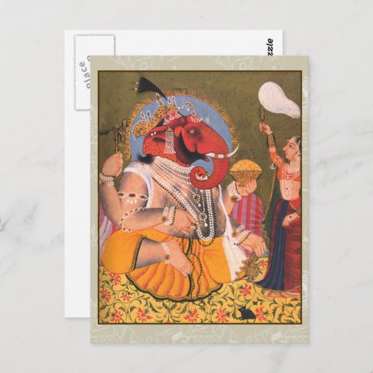 Farbenfrohe Ganesh Artwork auf Karten (Vorne/Hinten)