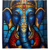 Farbenfrohe Ganesh Duschvorhang Set (Vorderseite)