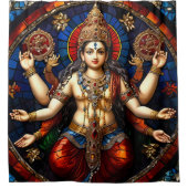 Farbenfrohe Ganesh Duschvorhang Set (Vorderseite)