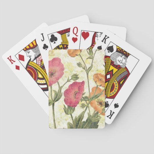 Farbenfrohe Gänseblümchen Spielkarten (Rückseite)
