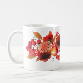 Farbenfrohe Garage mit Früchten, Berries und Blume Kaffeetasse