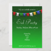 Farbenfrohe Garage mit Moschee Eid Party Einladung (Rückseite)