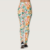 Farbenfrohe Garden Bouquet Muster Leggings (Rückseite)