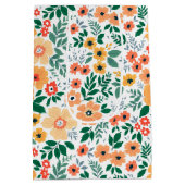 Farbenfrohe Garden Bouquet Muster Mittlere Geschenktüte (Rückseite)