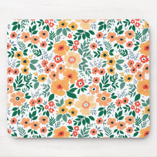 Farbenfrohe Garden Bouquet Muster Mousepad (Vorne)