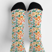 Farbenfrohe Garden Bouquet Muster Socken (Oben)