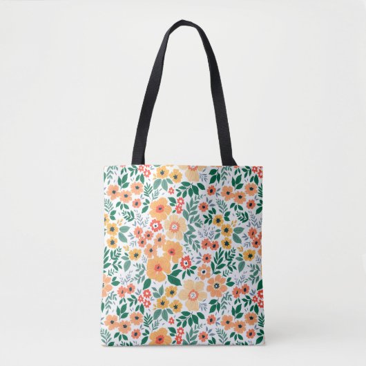 Farbenfrohe Garden Bouquet Muster Tasche (Vorderseite)