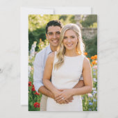 Farbenfrohe Garten Blumenbogen Foto Hochzeit Save The Date (Rückseite)