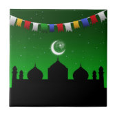 Farbenfrohe Gärten mit Moschee Fliese (Vorderseite)