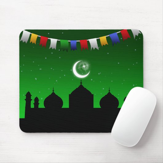 Farbenfrohe Gärten mit Moschee Mousepad (Mit Mouse)