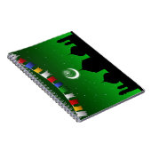 Farbenfrohe Gärten mit Moschee Notizblock (Rechte Seite)