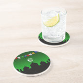 Farbenfrohe Gärten mit Moschee Untersetzer (Seite)