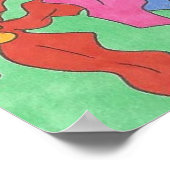 Farbenfrohe Gartenmöbel und Kunsthandwerk Poster (Ecke)