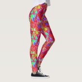 Farbenfrohe Gartenquiltmalerei mit Red Hydrangea Leggings (Rechts)