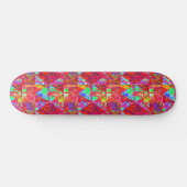 Farbenfrohe Gartenquiltmalerei mit Red Hydrangea Skateboard (Horizontal)