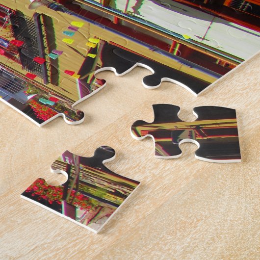 farbenfrohe Gasse Puzzle (Seite)