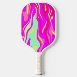 Farbenfrohe Gassen rosa Magenta Gelbe Minze Grün Pickleball Schläger