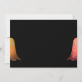 Farbenfrohe Gastgeber Halloween Einladung (Rückseite)