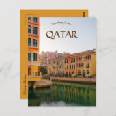 Farbenfrohe Gebäude in Doha-Katar Postkarte (Vorne/Hinten)