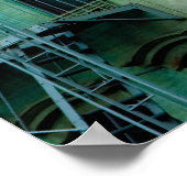 Farbenfrohe Gebäude mit Brandstiftungen Poster (Ecke)