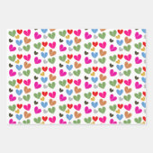 Farbenfrohe gebrochene Herzen: Liebe & Design Geschenkpapier Set (Vorderseite 3)