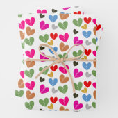 Farbenfrohe gebrochene Herzen: Liebe & Design Geschenkpapier Set (Beispiel)
