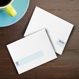 Farbenfrohe Geburtstags-Balloons Banner-Party Rundum-Adressaufkleber