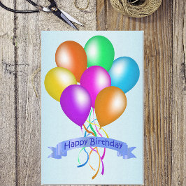 Farbenfrohe Geburtstags-Balloons Banner-Party Seidenpapier