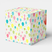 Farbenfrohe Geburtstagsballons Geschenkschachtel (Rückseite)