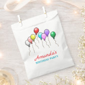 Farbenfrohe Geburtstagsballons Geschenktütchen (Ausgeschnitten)