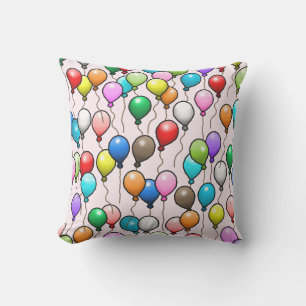 Farbenfrohe Geburtstagsballons Kissen