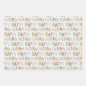 Farbenfrohe Geburtstagsgeschenke Geschenkpapier Set (Vorderseite 3)