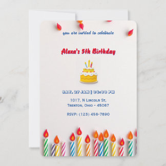 Farbenfrohe Geburtstagskandine Extravaganza! Einladung