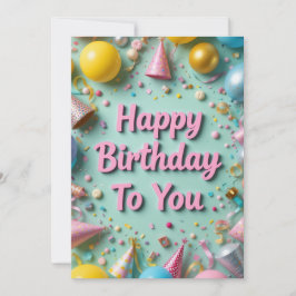 Farbenfrohe Geburtstagskarte