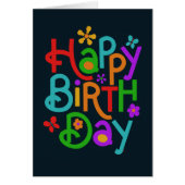 Farbenfrohe Geburtstagskarte (Vorne)