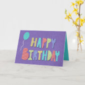 Farbenfrohe Geburtstagskarte Karte (Gelbe Blume)